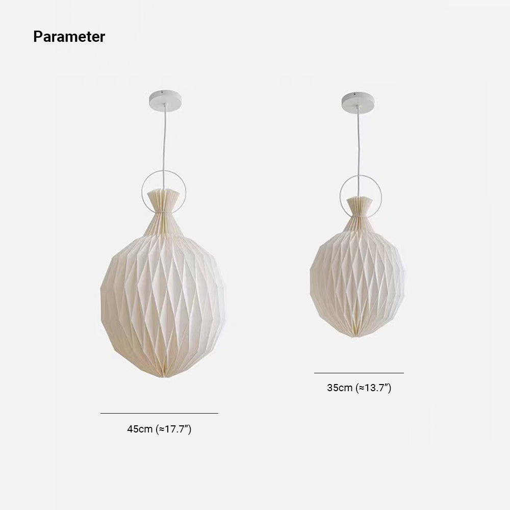 Ritta Suspension Globe Moderne, Metal/Papier, Blanc, Salon