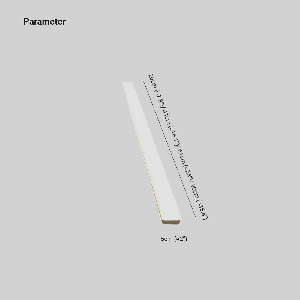 Ray Applique Murale Miroir Linéaire Simple, Acrylique, Blanc, Salle de Bain