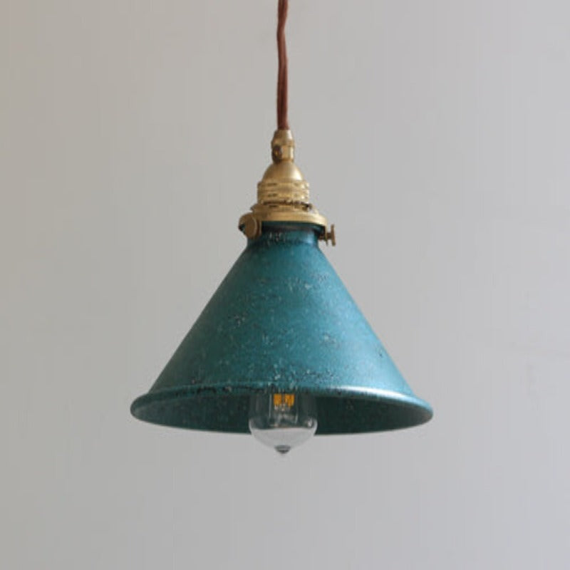 Silva Vintage Rustique LED Suspension Métal Bleu Cuisine Balcon