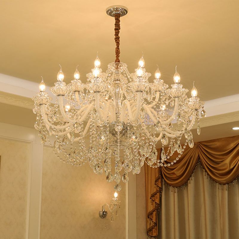 Silva Français Cristal Métal Lustre Salon Salle à Manger