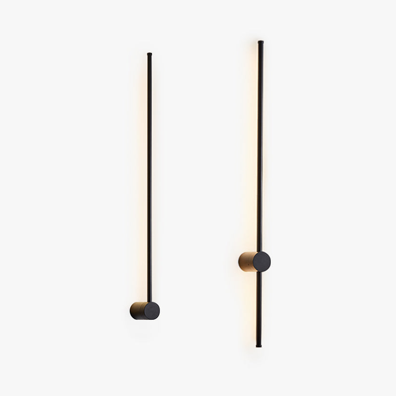 Ray Applique Murale d'Extérieur Minimaliste Linéaire LED, Métal, Noir, Jardin
