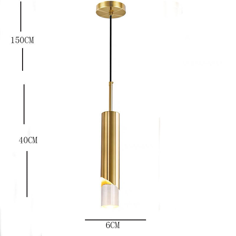 Ray Luminaires Suspension LED Simple Acrylique/Métal Or/Noir Salon