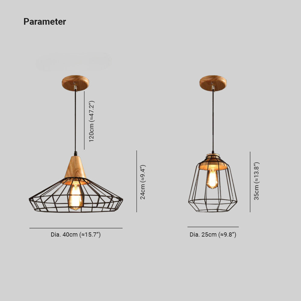 Silva Industriel Minimaliste Suspension Métal Salon