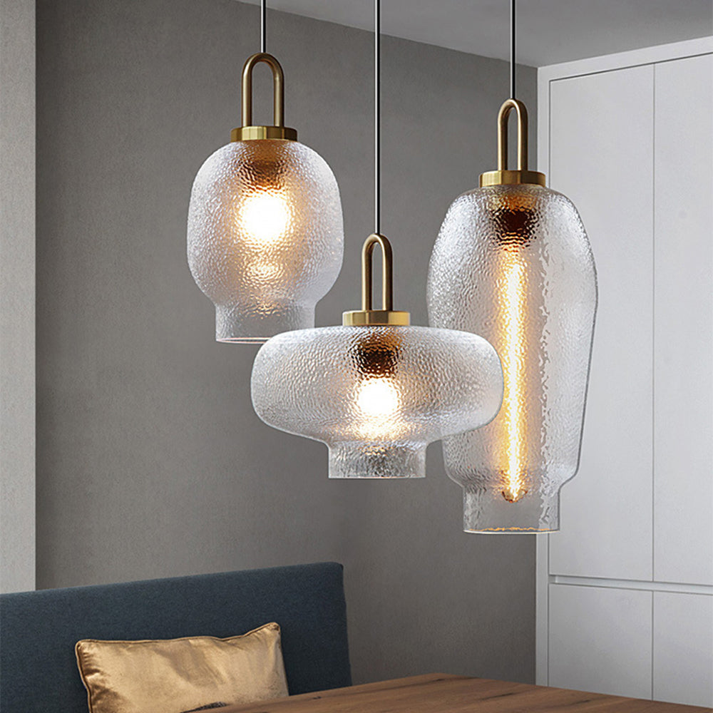 Valentina Design Luminaires Suspensions Métal Moderne LED Verre Or Salon/Chambre à Coucher