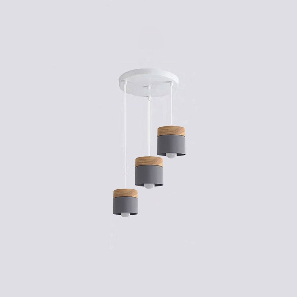 Valentina Suspension LED Macaron Nordique Métal/Bois Chambre