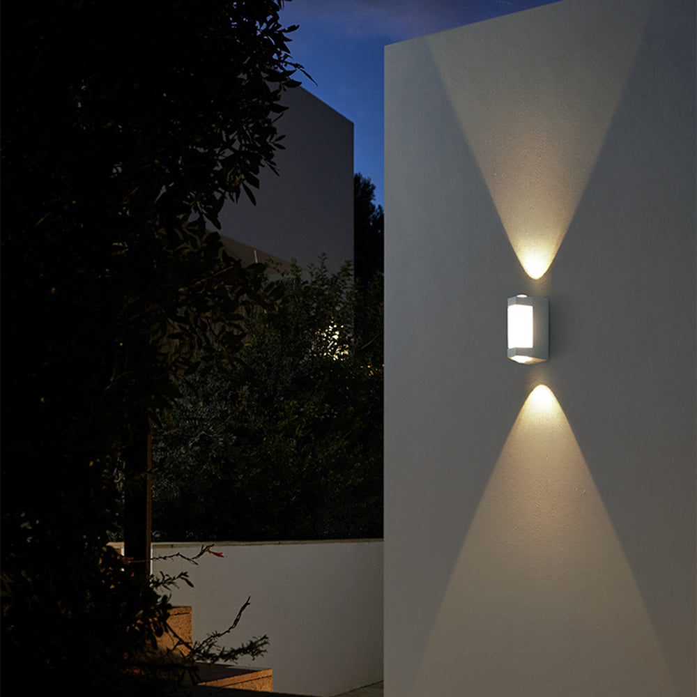 Ray Design LED Applique Murale Blanc/Noir Métal/Acrylique Extérieur