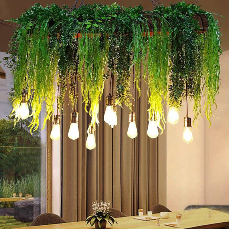Ritta LED Suspension Vert Métal Salle à Manger Salon Cuisine