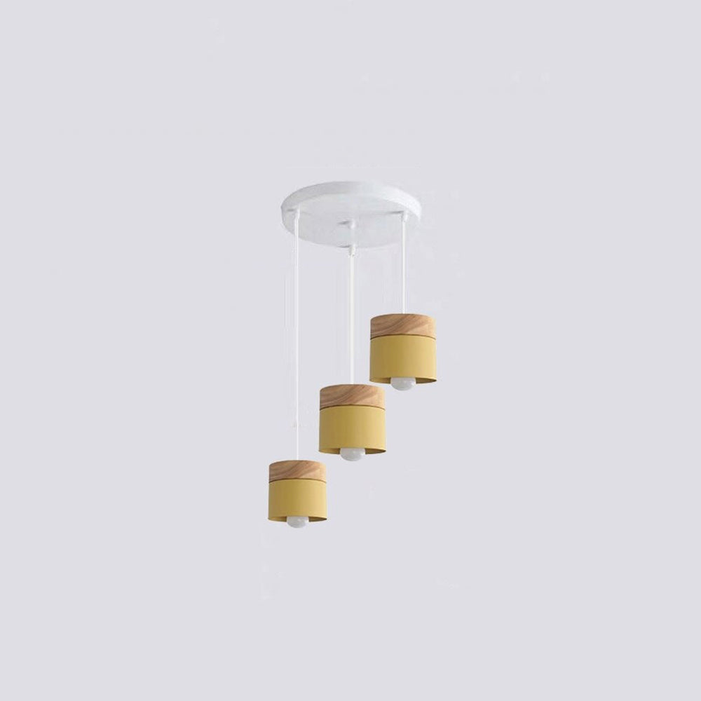 Valentina Suspension LED Macaron Nordique Métal/Bois Chambre