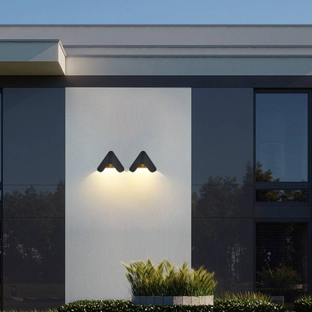 Ray Géométrique LED Applique Murale Noir/Blanc Métal Extérieur