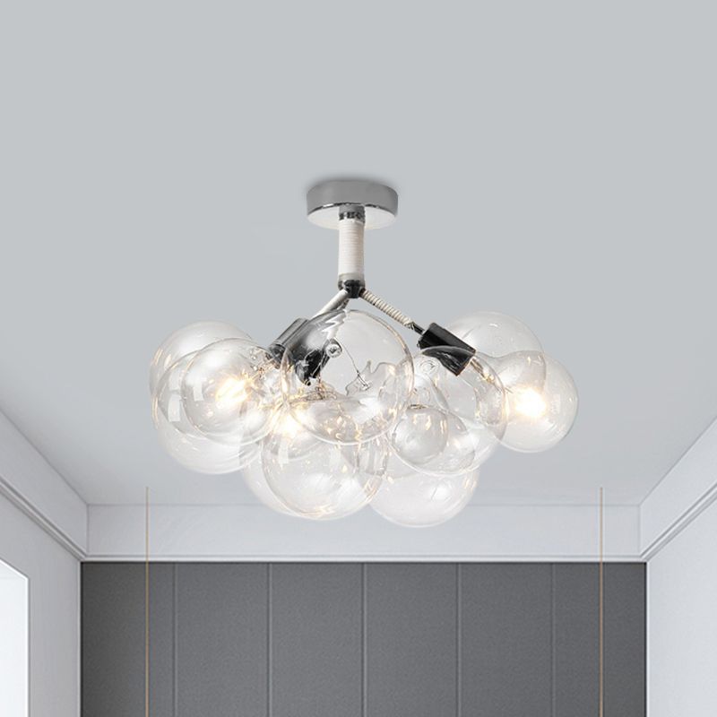 Valentina Moderne LED Plafonnier Doré/Chromé Verre Salle à manger