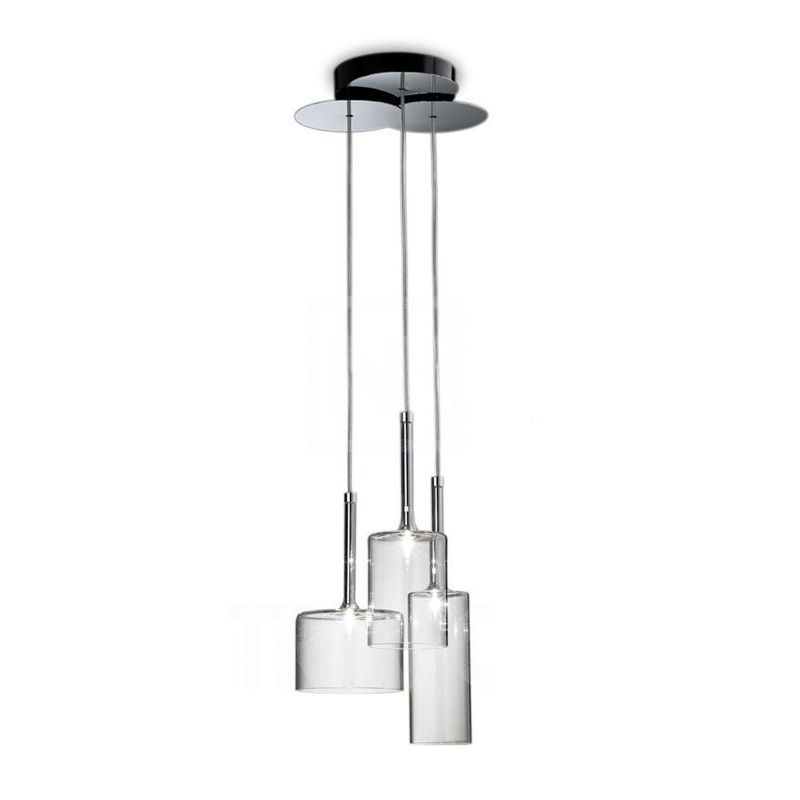 Kristy Design LED Suspension Clair Verre/Métal Chambre à coucher