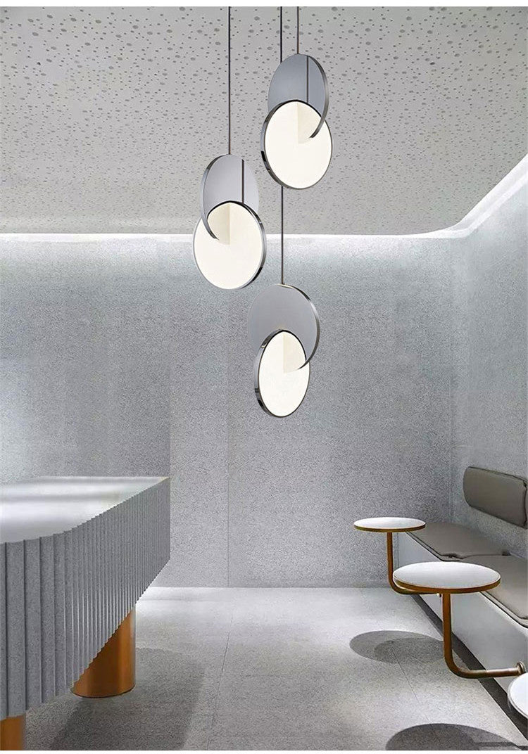 Arisha Luminaires Suspension  Minimaliste Métal Or/Argent Salon