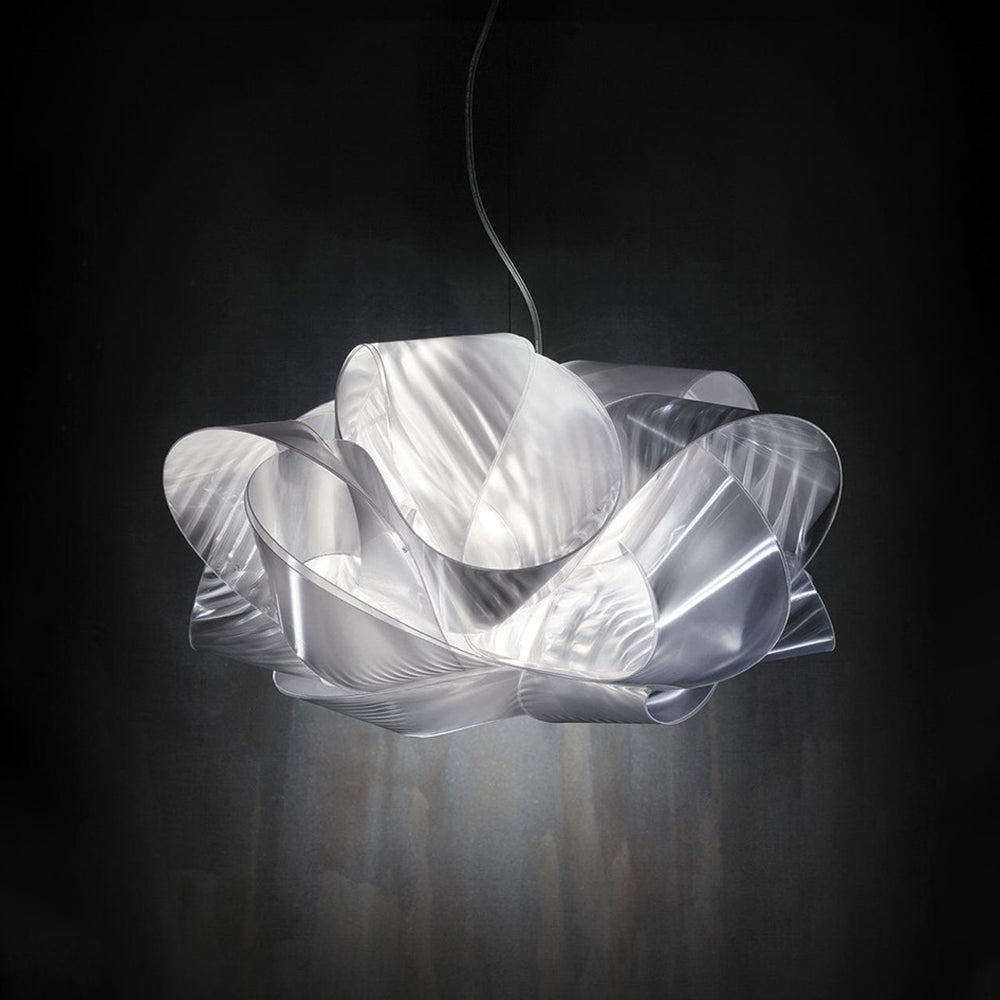 Arisha Suspension Fleur Simple, PVC, Blanc, Salon