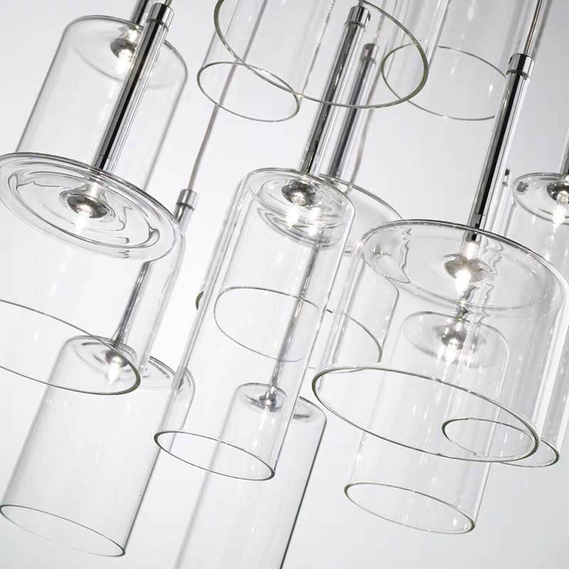 Kristy Design LED Suspension Clair Verre/Métal Chambre à coucher