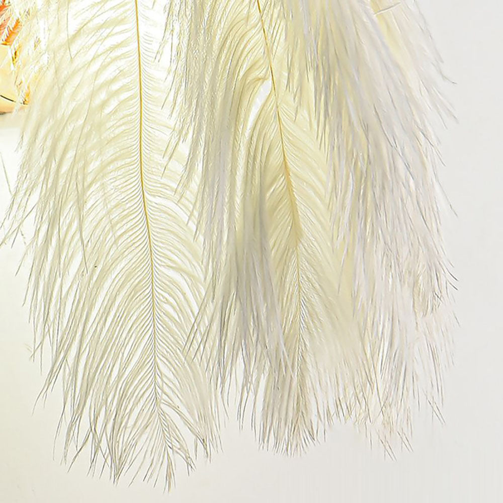 O'Moore Applique Murale Design LED Plume Moderne Métal Plume Blanc Chambre à Coucher/Salon