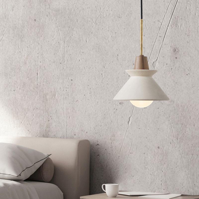 Muto Moderne LED Suspension Blanc Métal Ciment Salon Chambre à Coucher