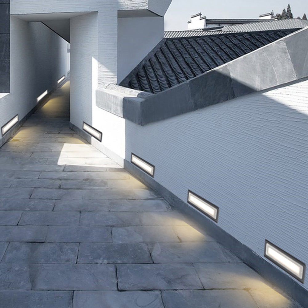 Ray Moderne LED Lampadaire Extérieure Noir Métal/Acrylique Jardin Couloir