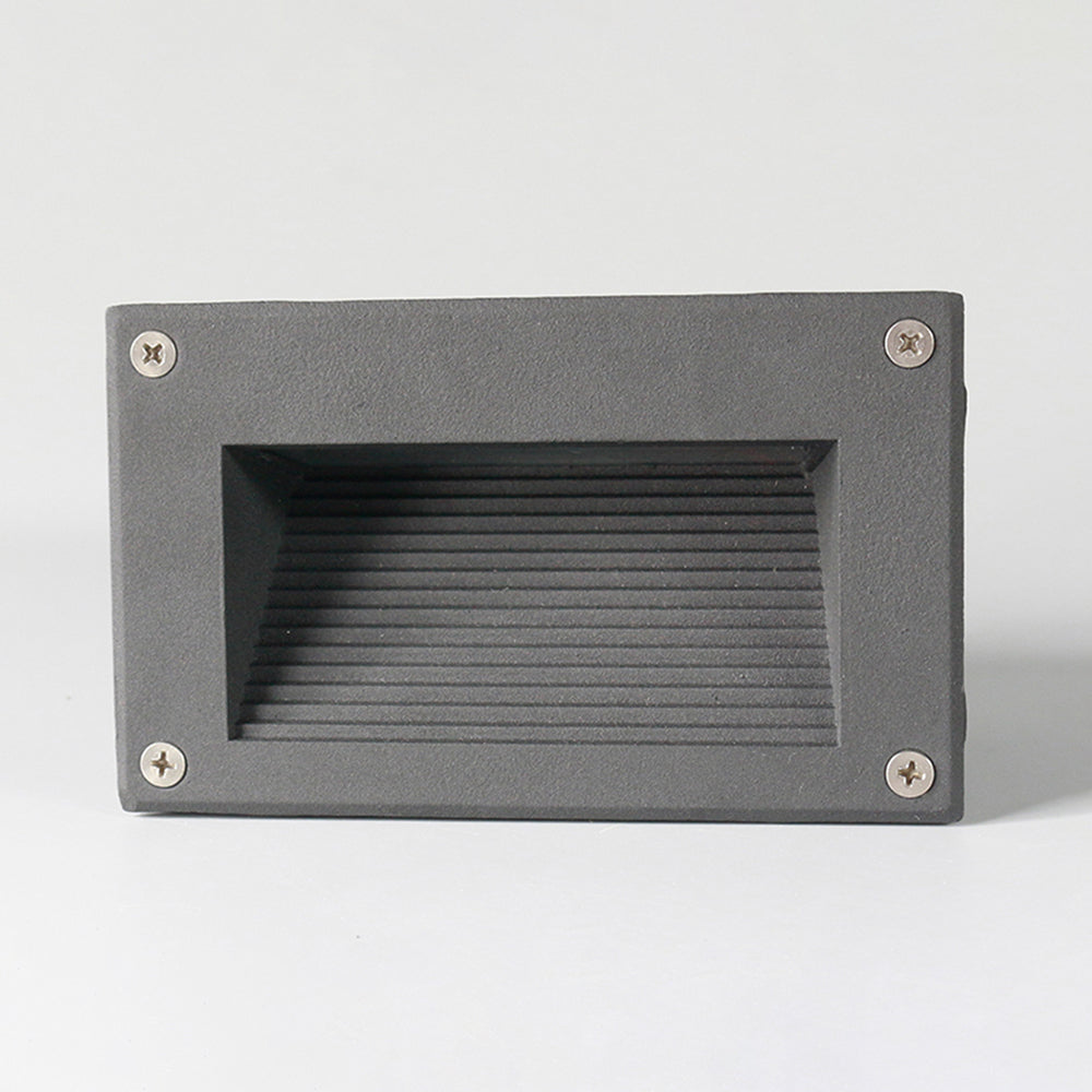 Ray Éclairage Escalier Extérieur Rectangulaire Moderne, Métal/Verre, Gris/Noir, Escalier