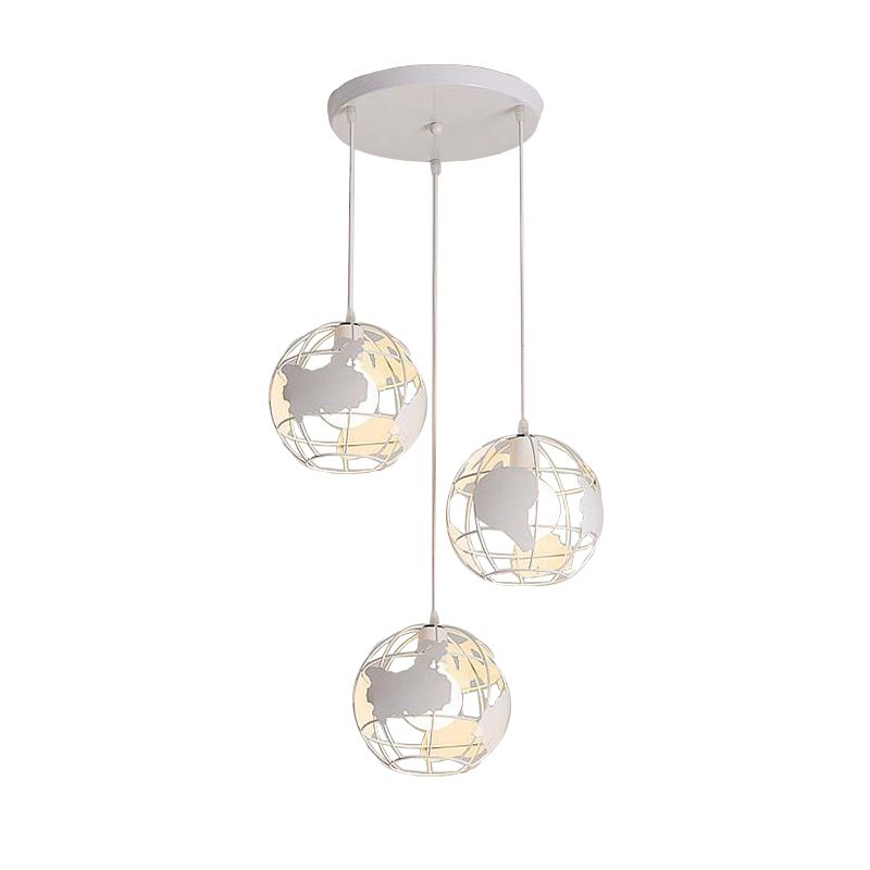Silva Suspension Sphère/Multi Moderne, Métal, Noir/Blanc, Salon