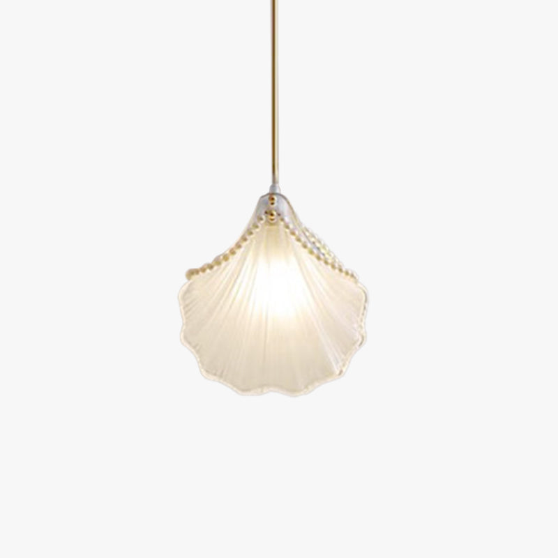 Kristy Suspension Coquille Moderne, Acrylique/Métal, Blanc, Chambre