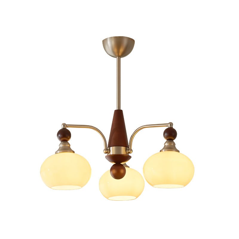 Serenade Moderne Artistique Luxe Verre Bois Lustre