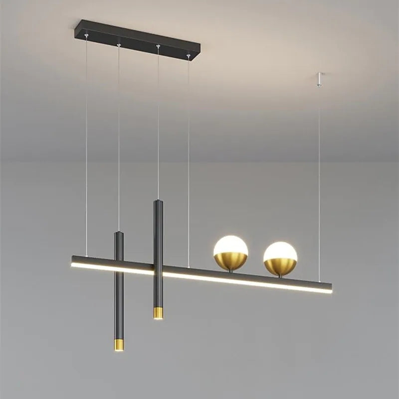 Arisha  Luminaires Suspension Minimaliste Globe Double Métal Salle à manger