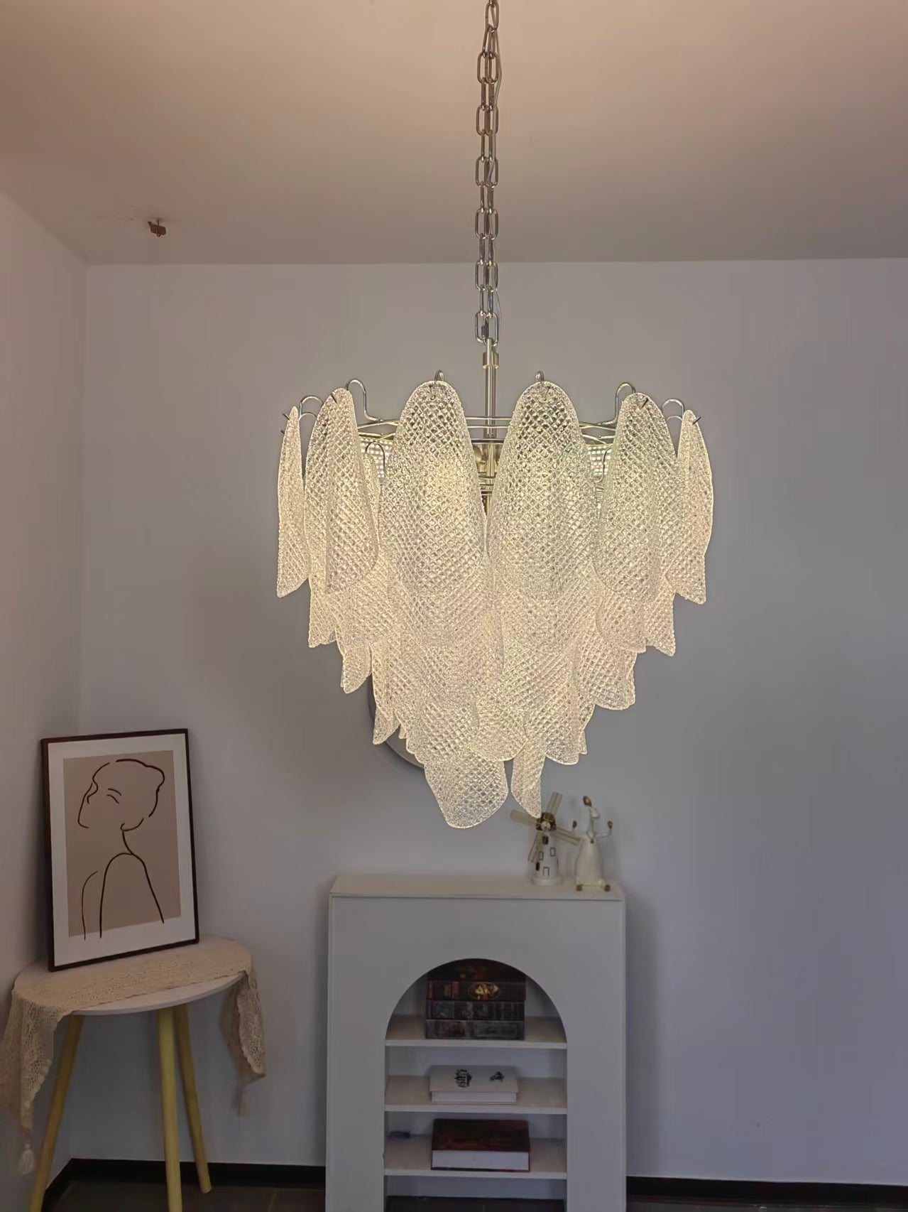 Murano Lustre Élégant en Verre Goutte