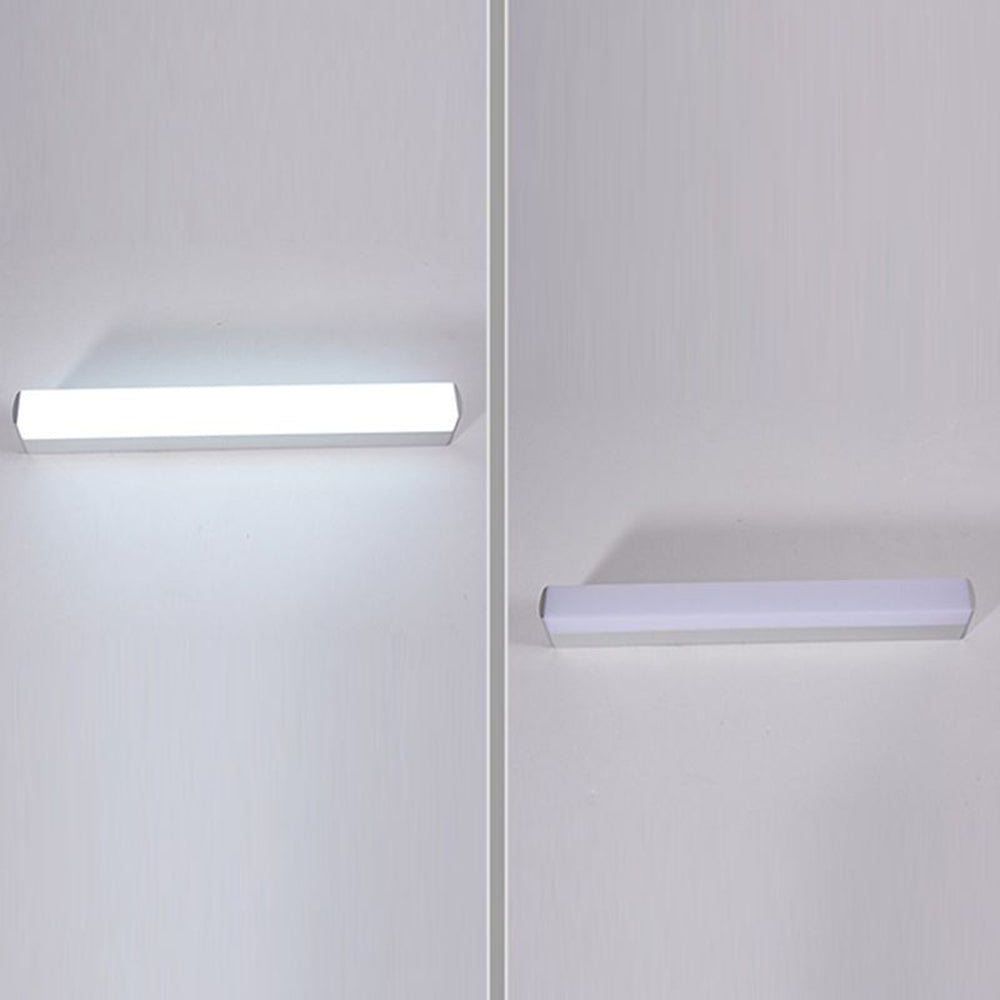 Arisha Applique Murale à Miroir Moderne Design LED Rectangulaire Métal Acrylique Blanc Salle de Bain