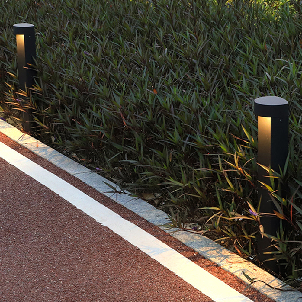 Ray Moderne Lampadaire Extérieur LED Noir Métal/Verre Jardin Couloir