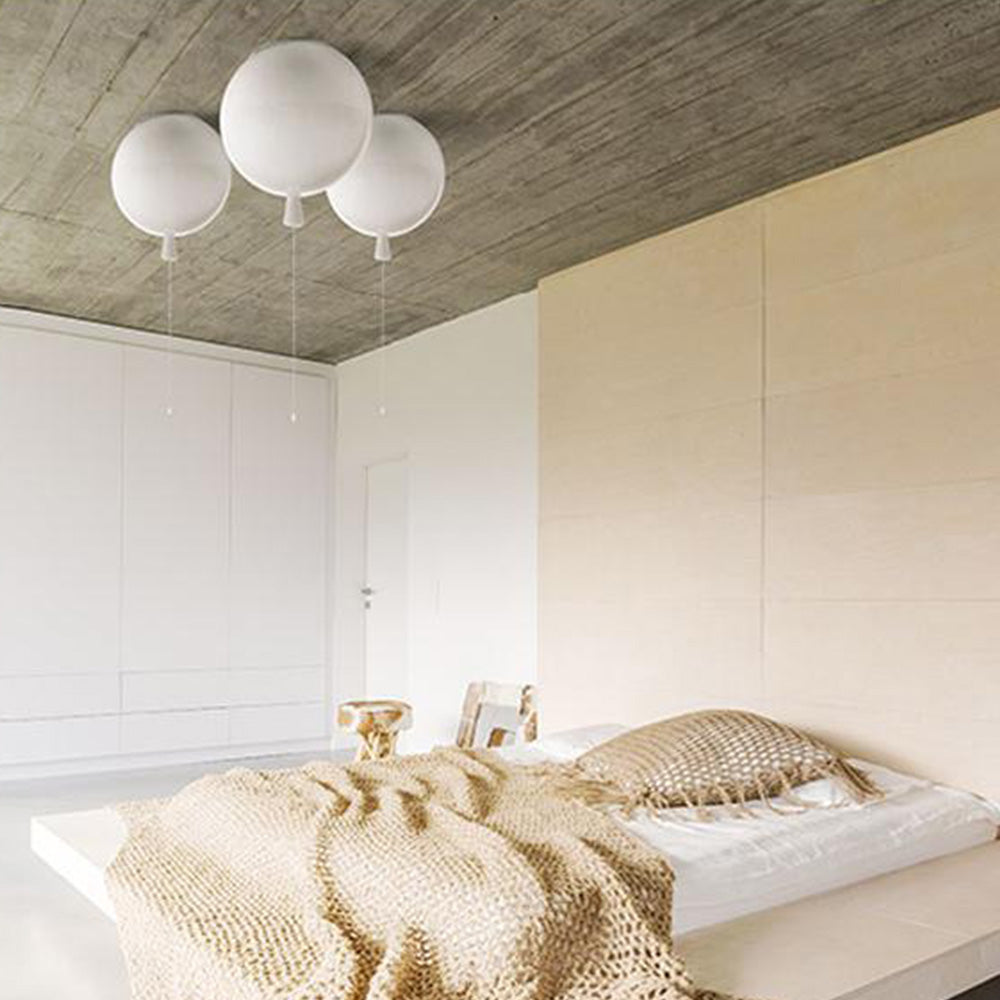 Aria Plafonnier Ballon Moderne, Accylique, Blanc/Jaune/Orange/Rouge/Rose, Chambre