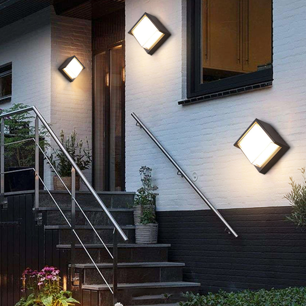 Ray Moderne LED Applique Murale Noir Métal/Acrylique Extérieur