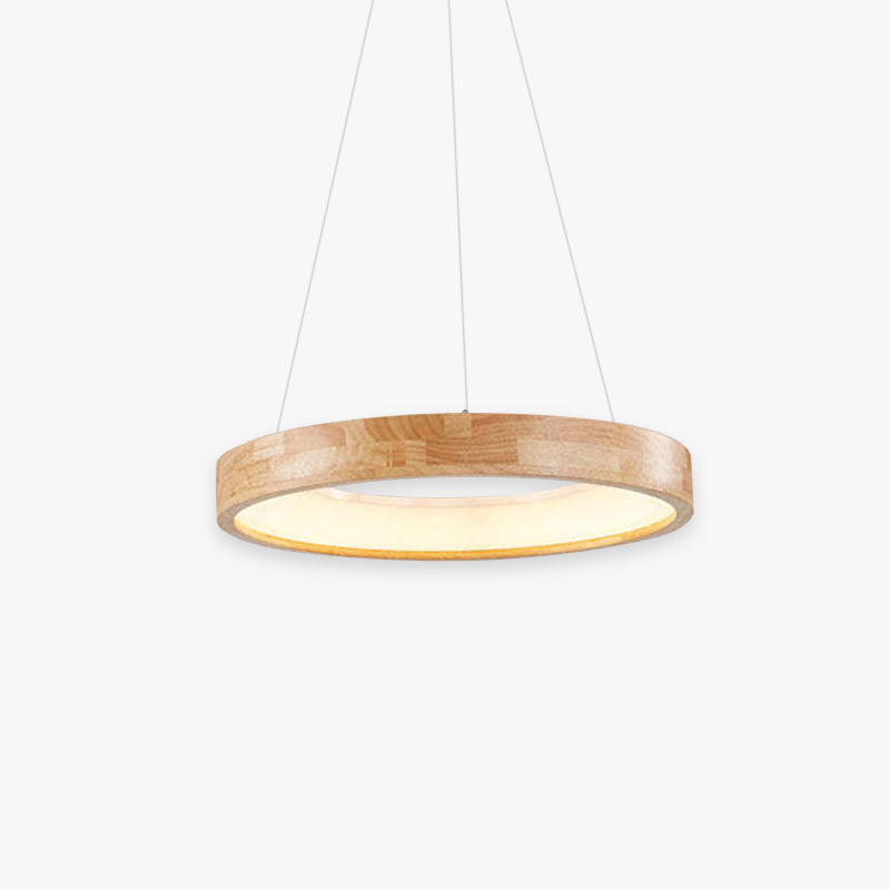 Muto Suspension Anneau Simple, Bois/Acrylique, Bois, Salon