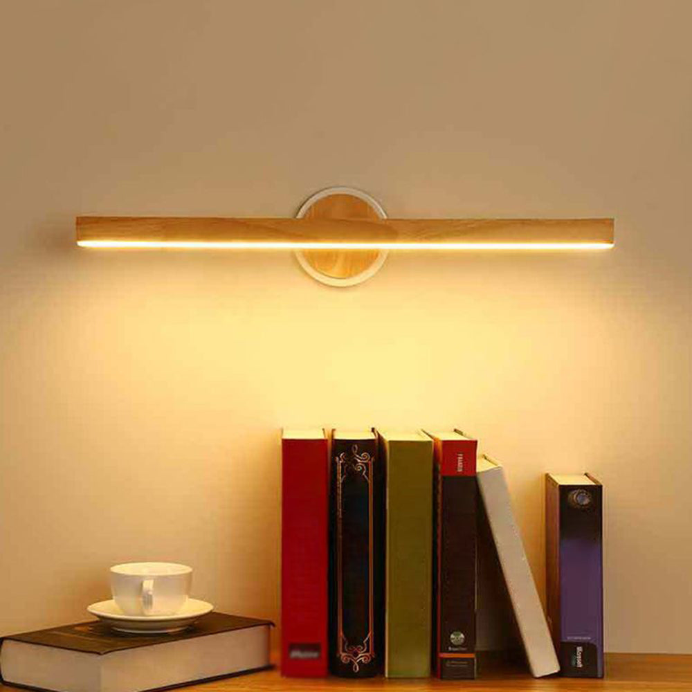 Muto Design LED Applique Murale à Miroir Rectangulaire Moderne Bois Salle de Bain/Chambre
