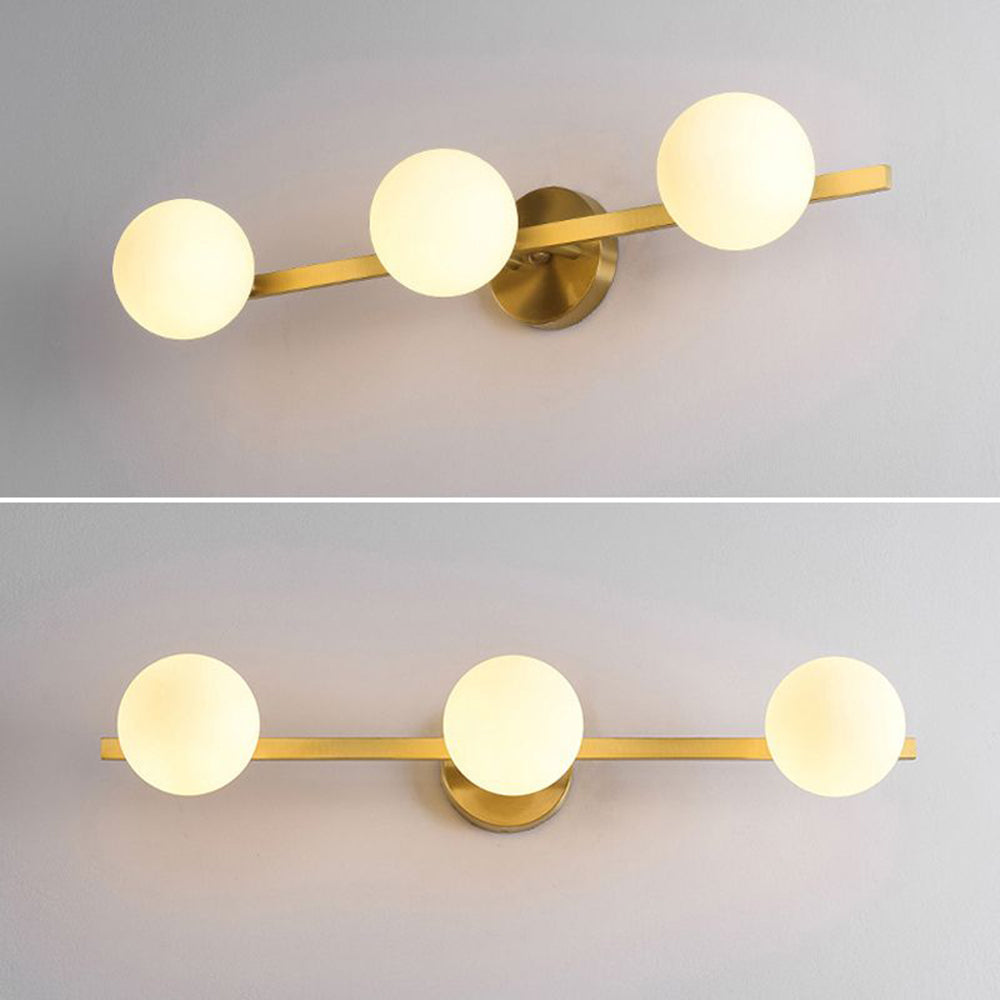 Valentina Applique Murale Design LED Linéaire Globe Moderne Métal/Verre Intérieur Salle de Bain