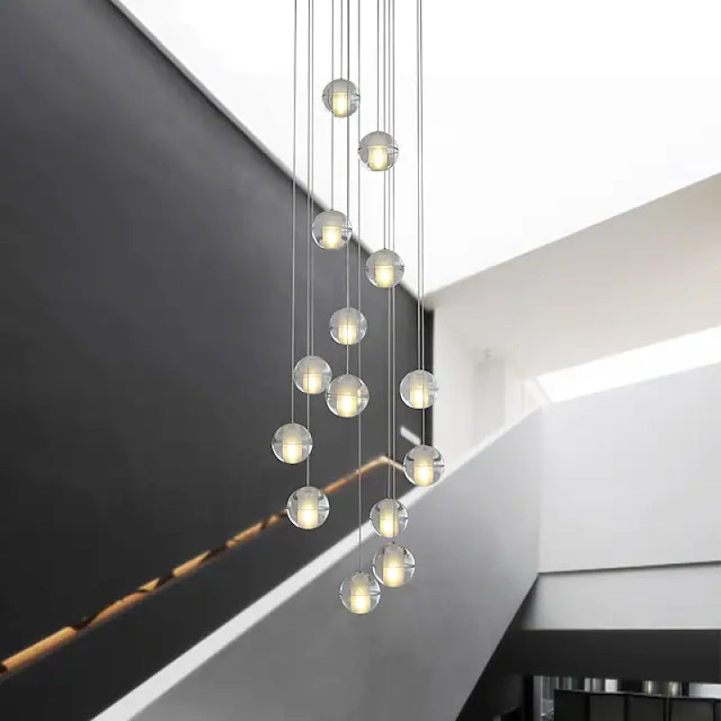 Arisha Suspension Globe Simple, Acrylique/Metal, Blanc, Salon