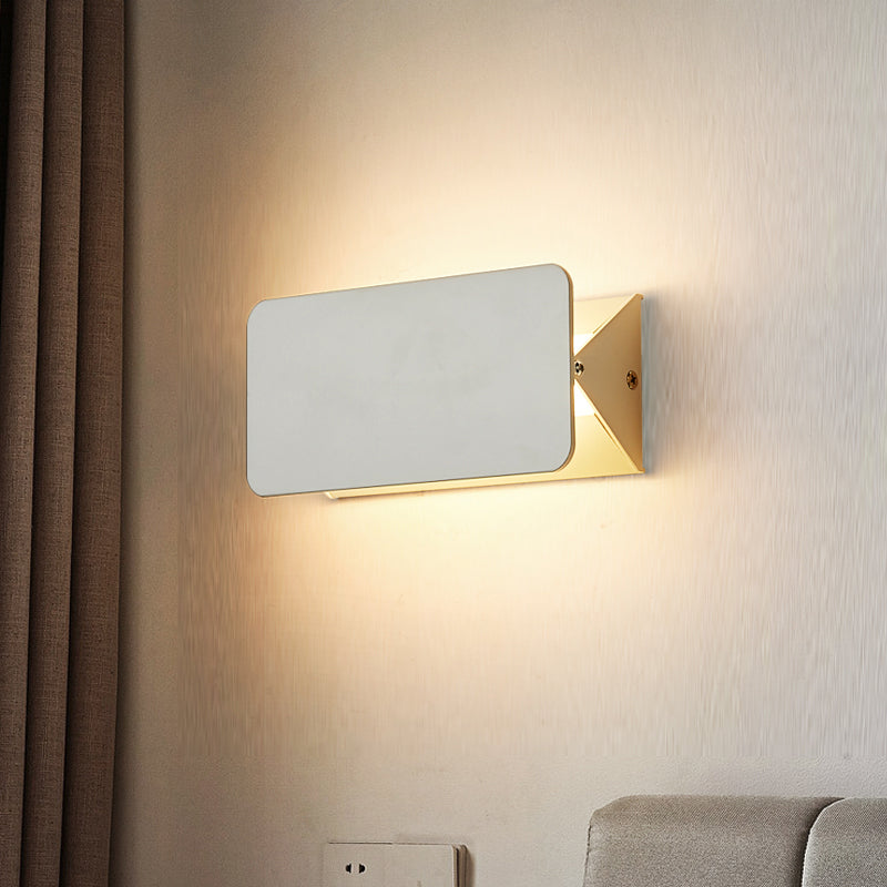 Ray Applique Murale Rectangulaire Moderne, Métal,  Blanc, Jardin