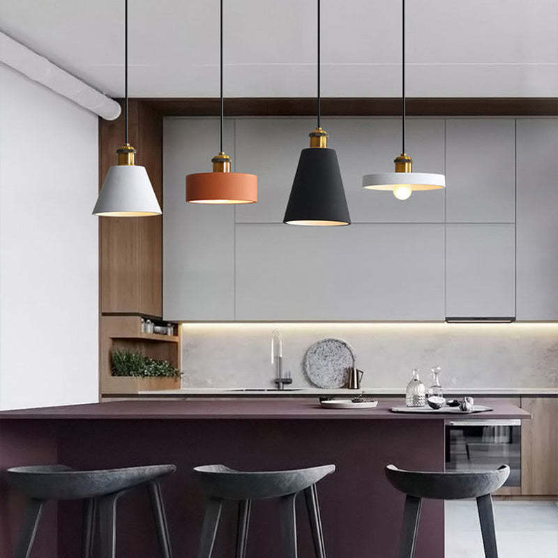 Aira Luminaires Suspension Nordique Blanc/Orange/Noir/Gris, Salon