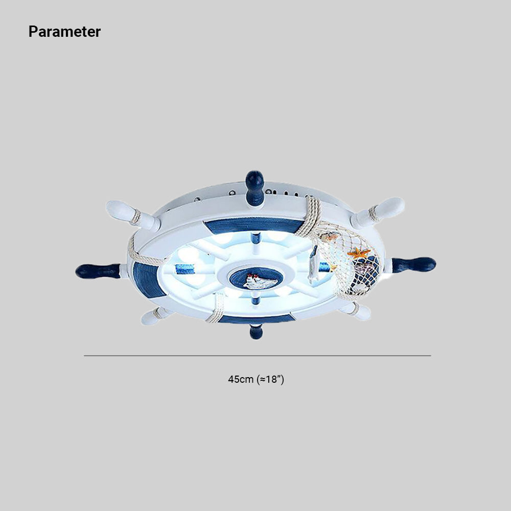 Arisha Moderne LED Plafonnier Blanc/Bleu Métal Salon Chambre à coucher