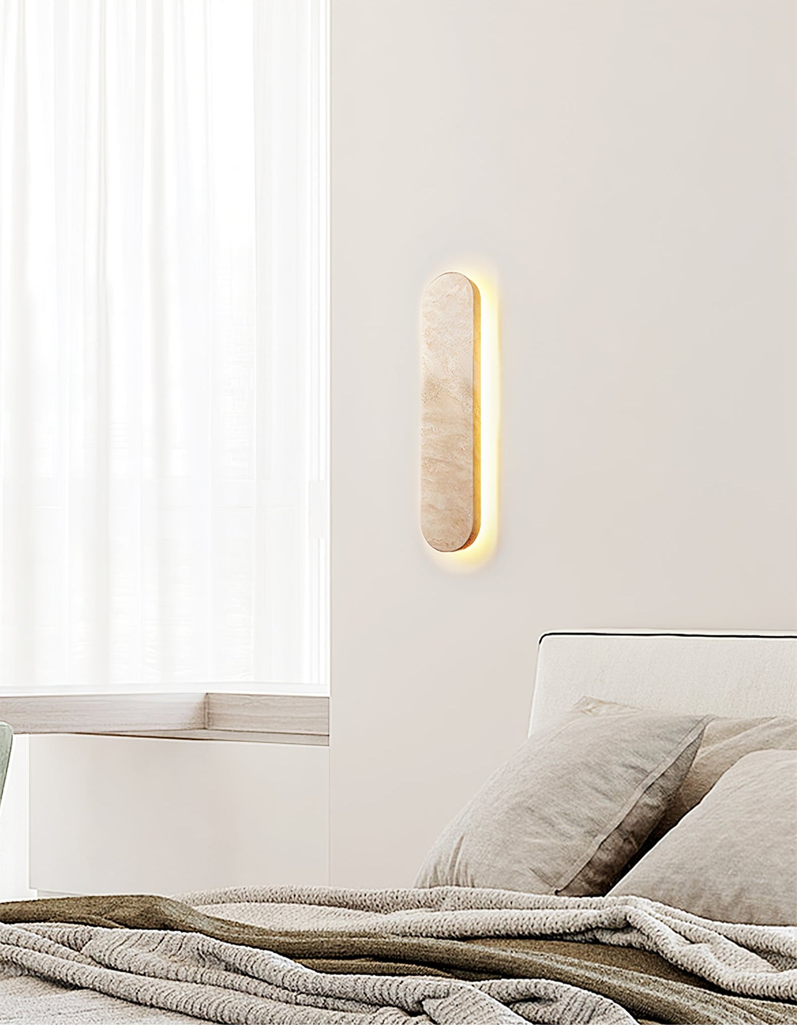 Elraee Travertine Wall Light - Letslighting