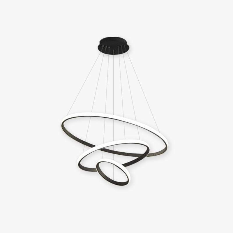 Arisha Suspension Anneau Moderne Noir/Blanc/Doré, Salon