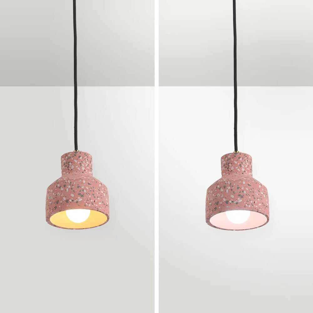 Valentina Suspension Rond Décor Nordique, Métal/Ciment, 4 Couleur, Salon