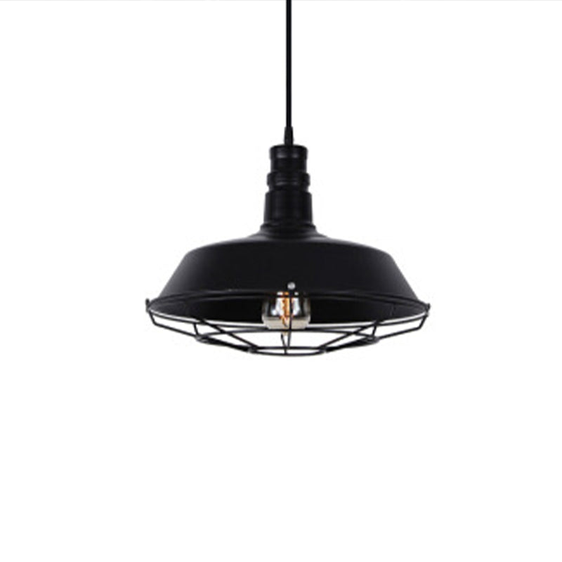 Epoch Suspension Dôme Industriel, Métal, Noir/Rouille, Salon