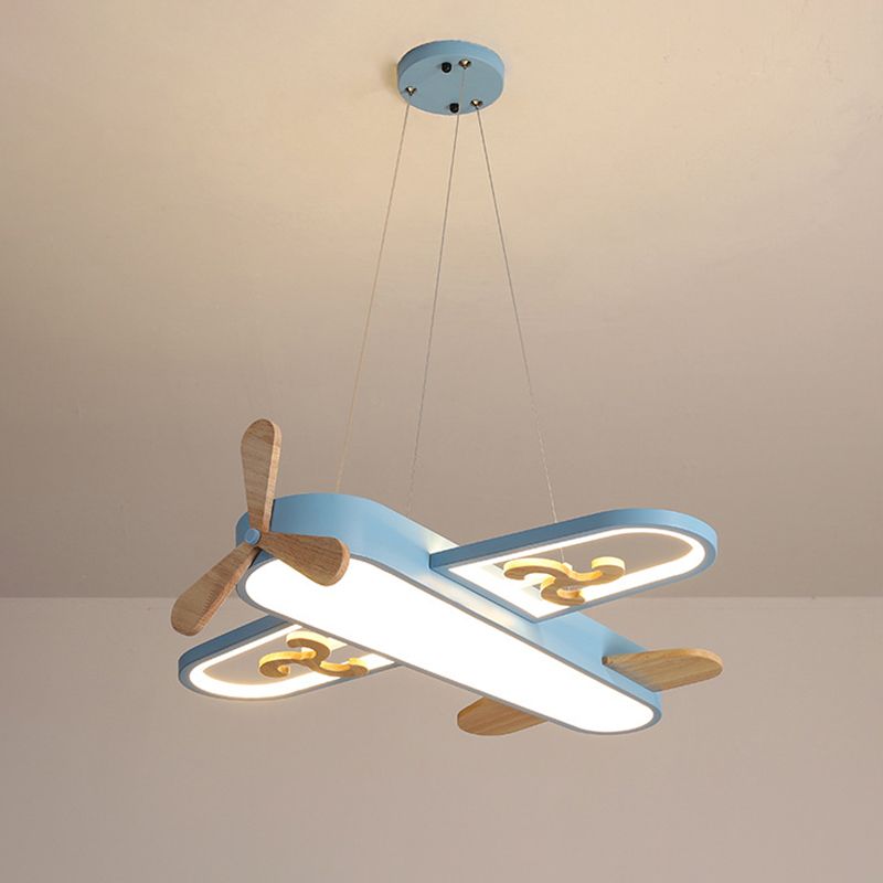 Aria Moderne LED Suspension Jaune/Bleu Métal/Acrylique Salon