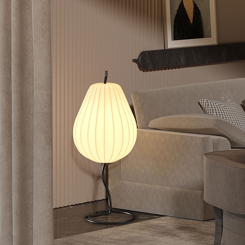 Ritta Lampadaire Poire Moderne, Métal/Tissu, Beige, Salon