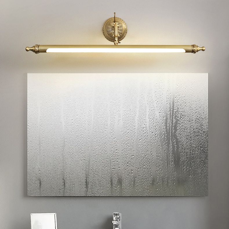 Ray Moderne LED Applique Murale à Miroir Vintage Métal/Acrylique Or Salle de Bain