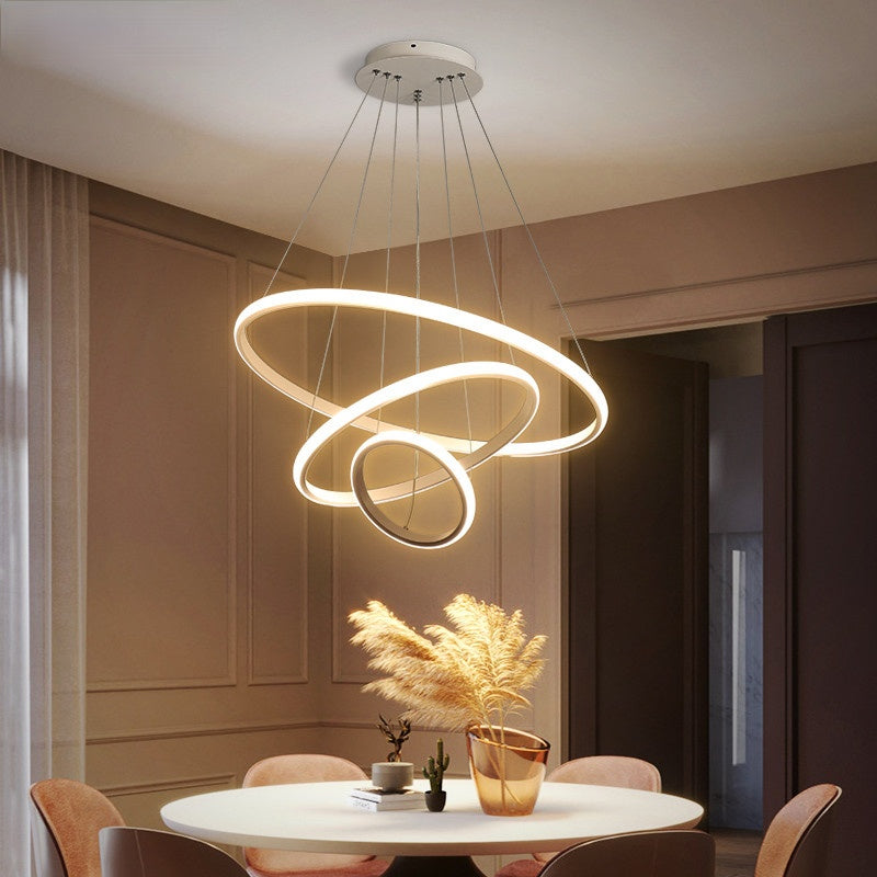 Arisha Suspension Anneau Moderne Noir/Blanc/Doré, Salon