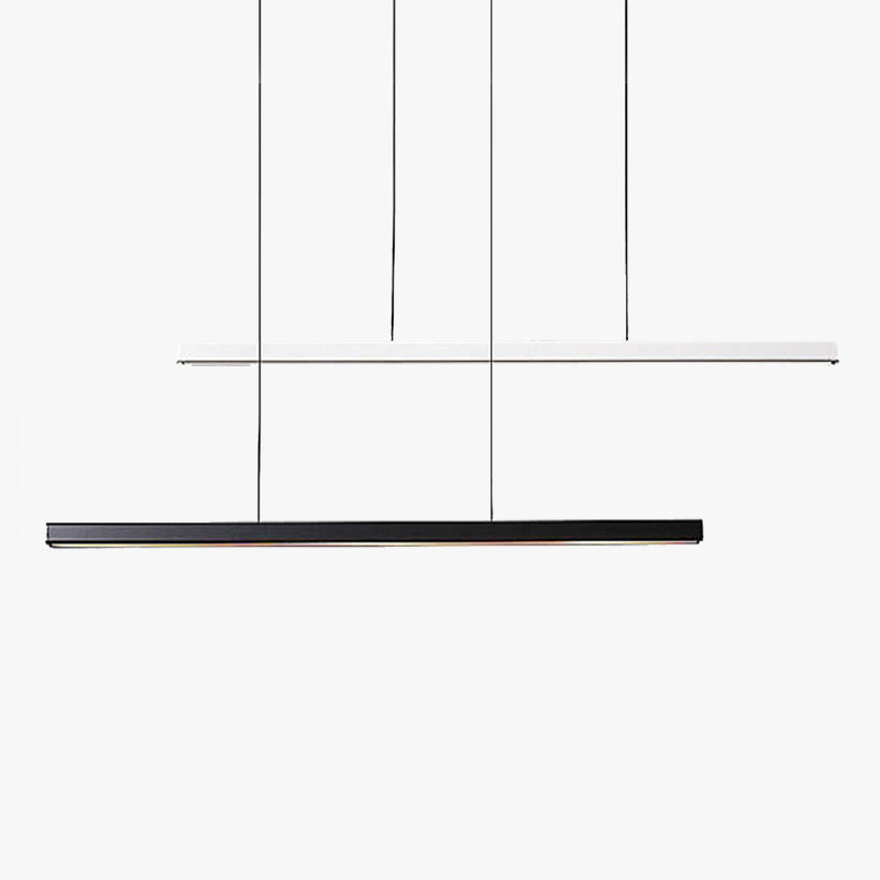 Ray Suspension Linéaire Moderne, Métal, Noir/Blanc, Salon