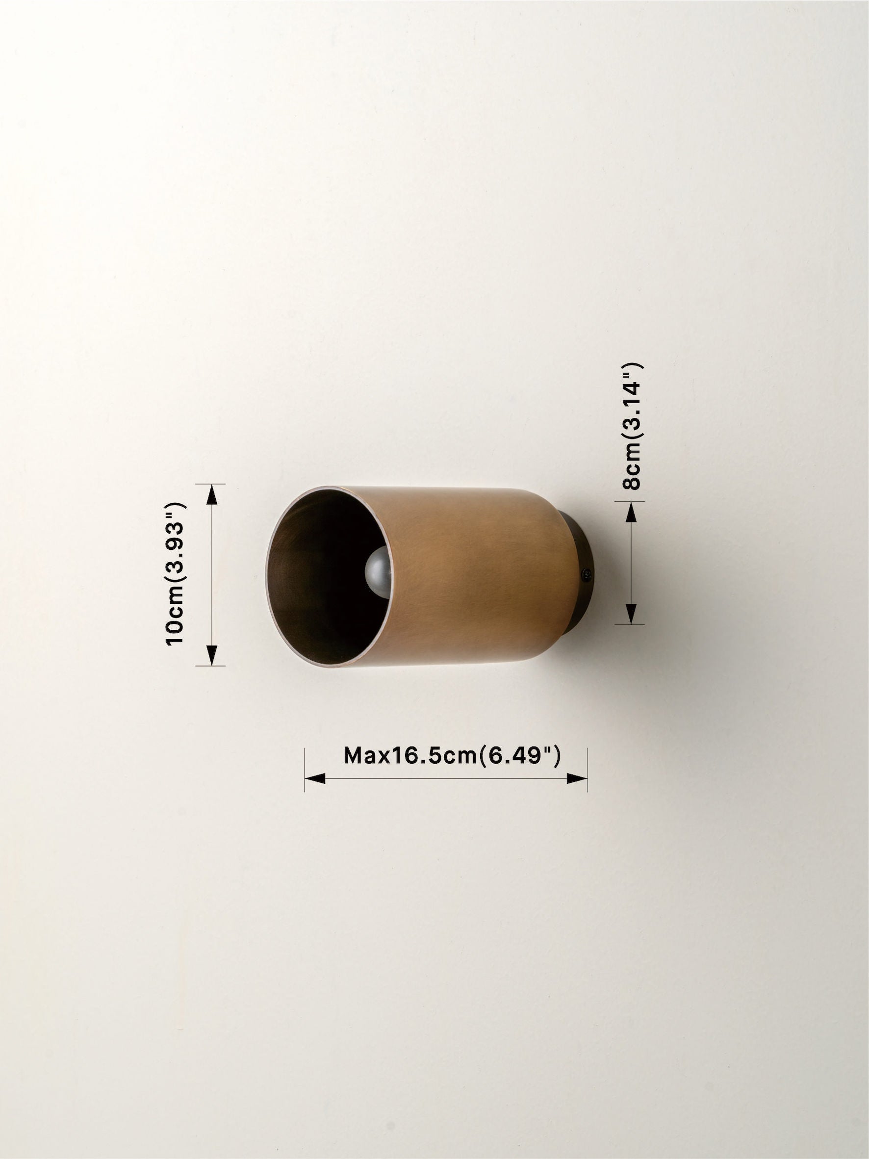 Guilla - applique murale cylindrique en laiton