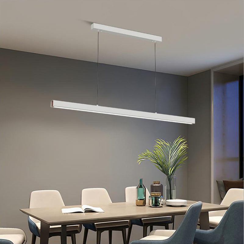 Ray Suspension Linéaire Moderne, Métal, Noir/Blanc, Salon