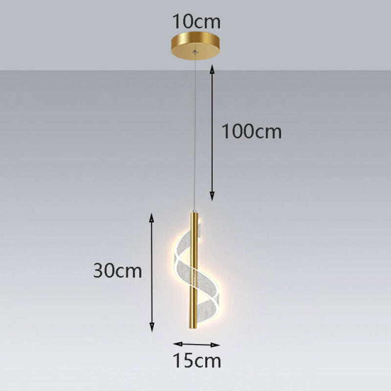 Arisha Luminaires Suspension Chevet LED Nordique Métal Salle à manger